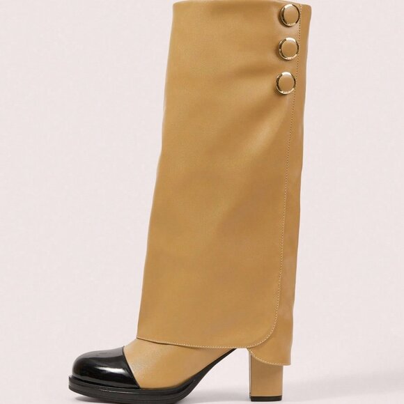 Stylish Women's High Heel Platform knee high Boots - Picture 3 of 10